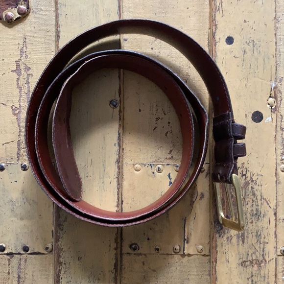 MENS VINTAGE COACH 100% LEATHER BELT BROWN VINTAGE GOLD HARDWARE MENS 38 WAIST - Picture 7 of 11